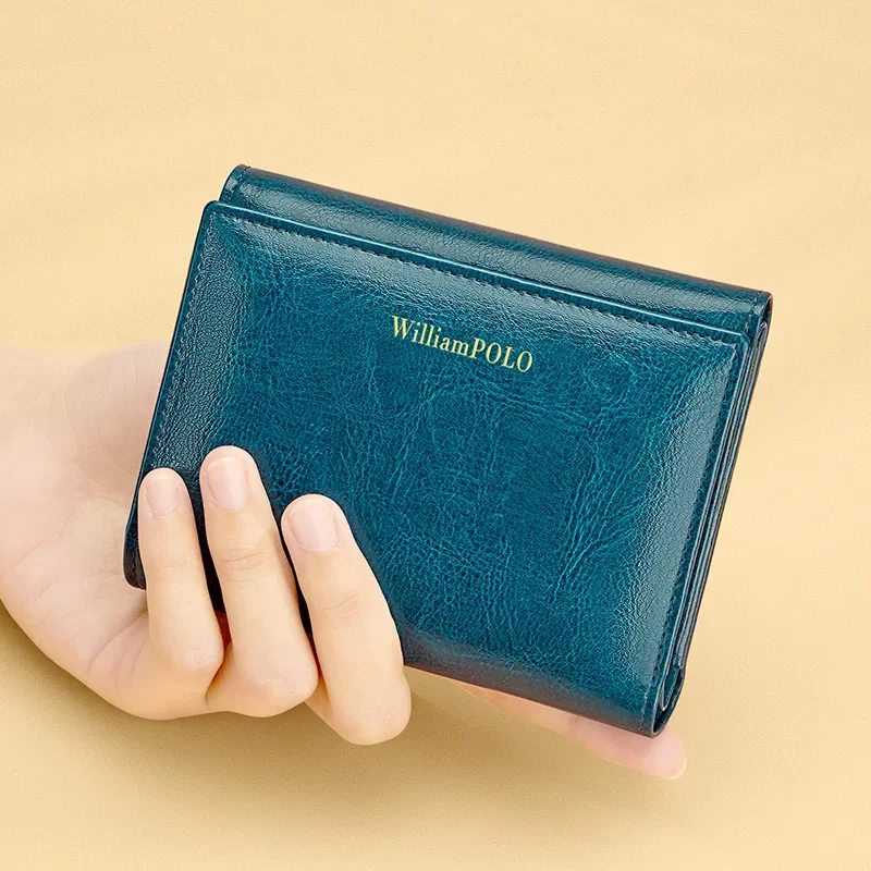 Женский короткий кошелек Многофункциональный складной держатель для карт