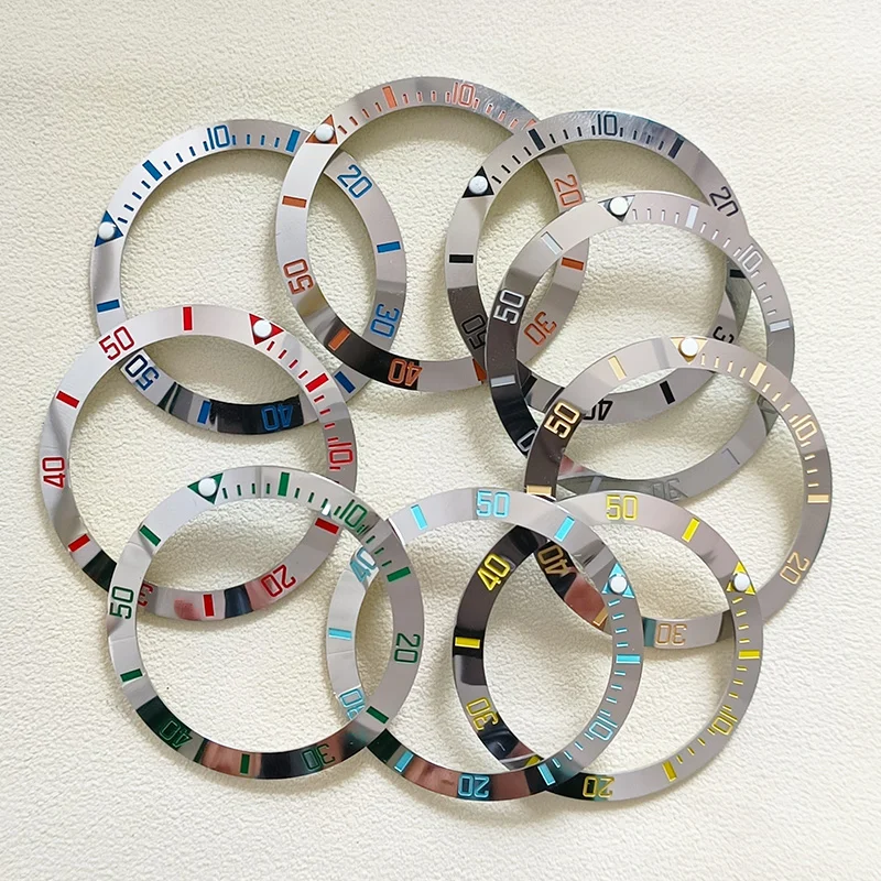 38mm Electroplate Ceramic Watch Bezel Insert Fits 40mm Mens Watch Ring Replace Accessories Inner Diaameter 30.5mm With Stickers