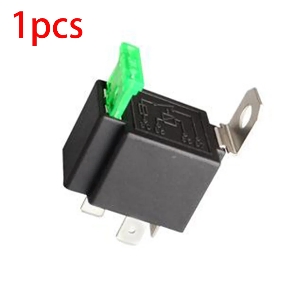 

12V Relay 4PIN Automotive 30AMP 30a Normally Open Contact Blown Fused Removable Bracket + 30A Blade Fuse Car Relay