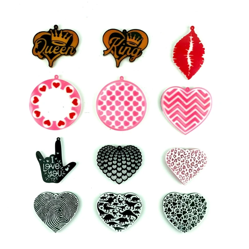 

Various Symbols Round Heart Keychain Mold Epoxy Crystal Silicone Plaster Mold Dropship