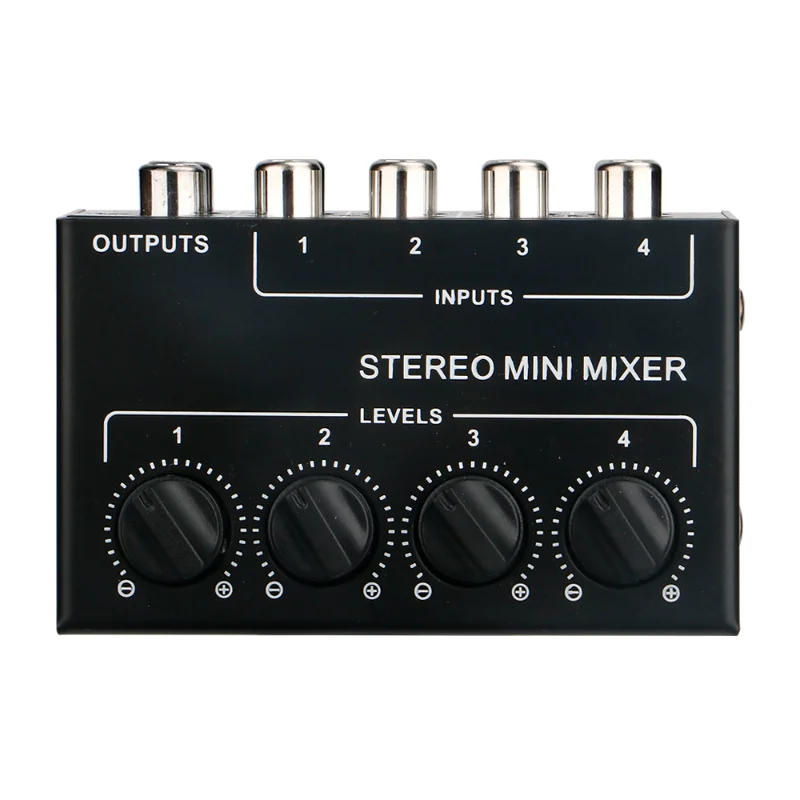 

CX400 4-Channel Passive Mixer Small Mixer Audio Mixing Console Mixer Stereo Dispenser for Live and Studio Use