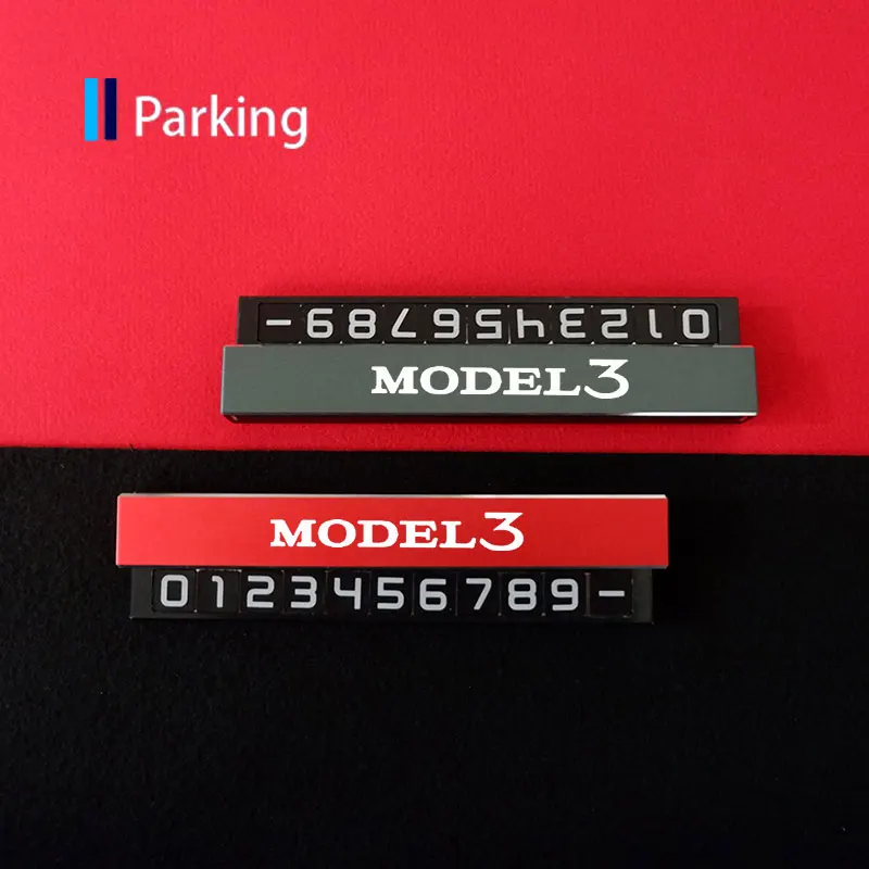 

Car Phone Number Temporary Parking Card For Tesla Model 3 Stop Card For Tesla Model 3 Model Y Model S Model X P100D Accessories