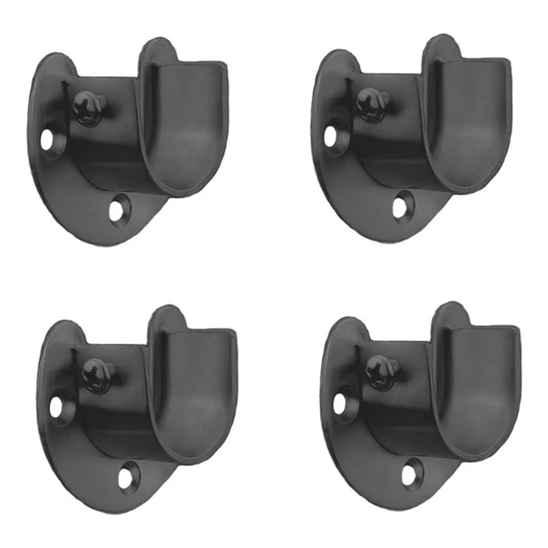 

HOT SALE Stainless Steel Hanger Rod Bracket U-Shaped Open Socket Bracket Shower Curtain Rod End Support Flange