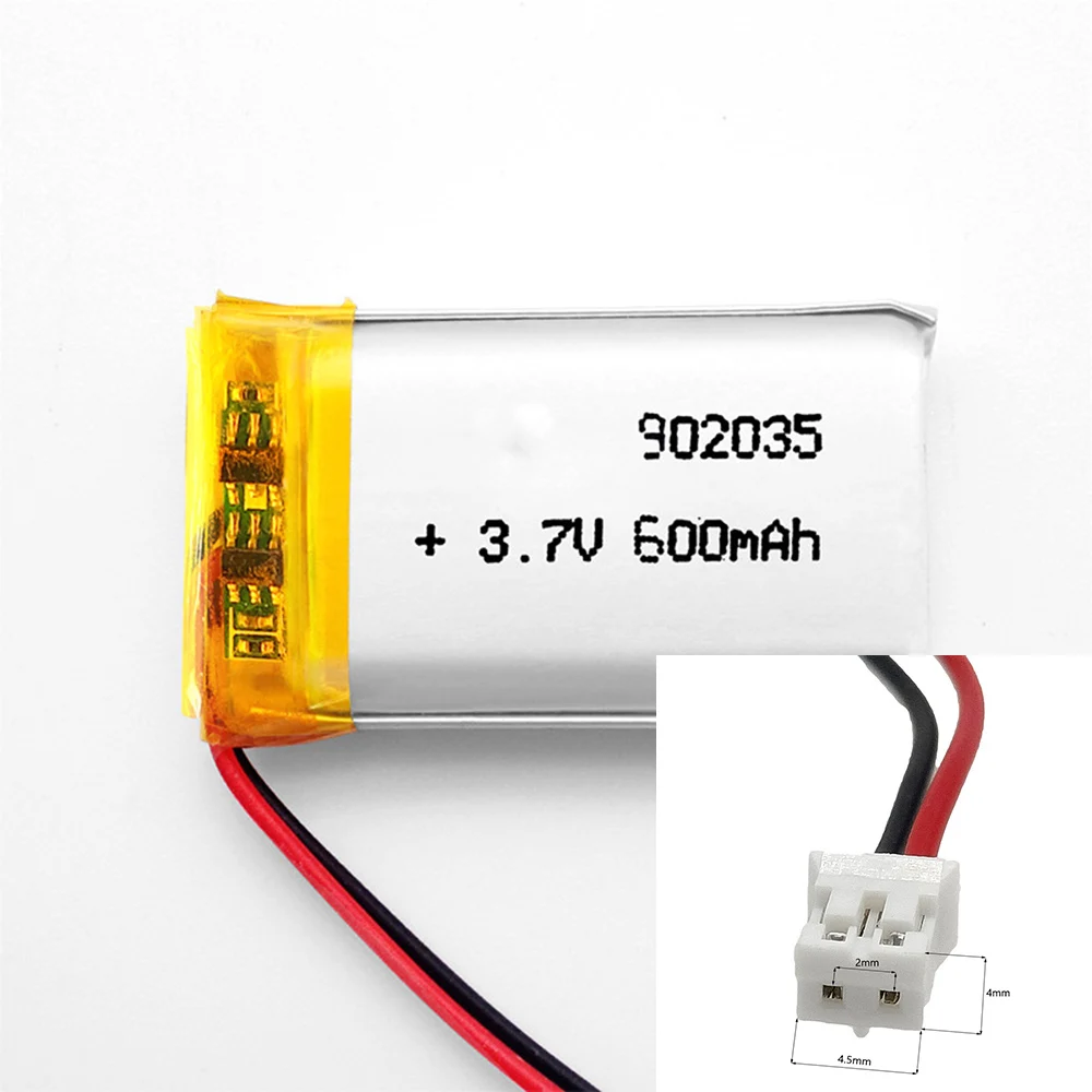 Аккумуляторная 3.7В 600мАч 902035 для электронных игрушек GPS MP3