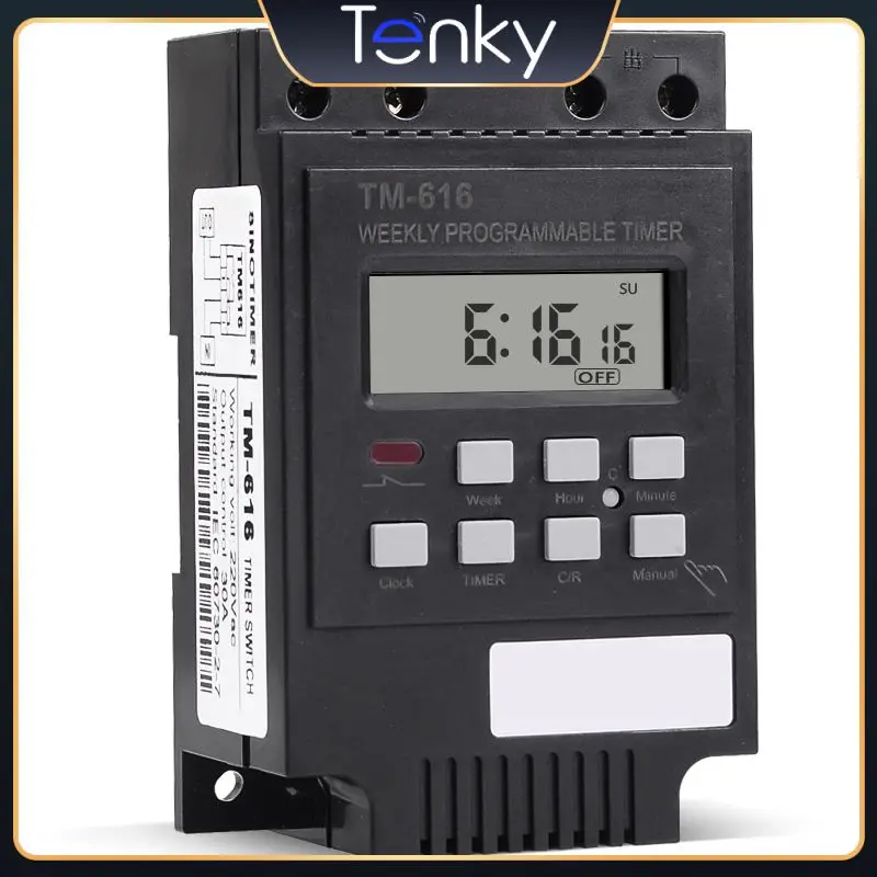 

Heavy Load Switch Relay Tm616 Din Rail Mount Digital Timer 30amp Switch Timer Switch Weekly Programmable Timer Free Shipping 30a