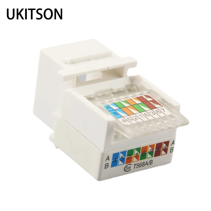 RJ45 Cat5e Keystone Ethernet модуль Интернета настенный обжимной соединитель UTP LAN вставка для сетевой розетки передачи данных