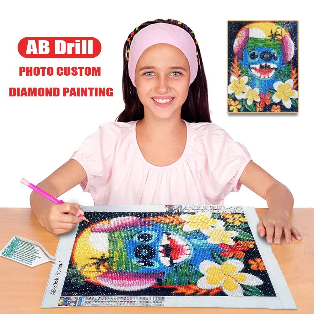 Фото на заказ алмазная живопись AB вышивка крестиком полный семейный набор для
