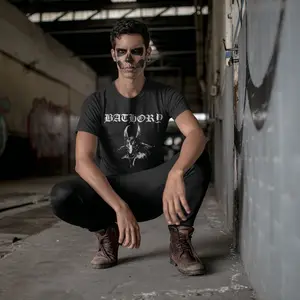 Футболка Darkthrone Bathory, футболка с коротким рукавом, 100% хлопок, футболка, забавная уличная футболка с графикой для мужчин размера плюс