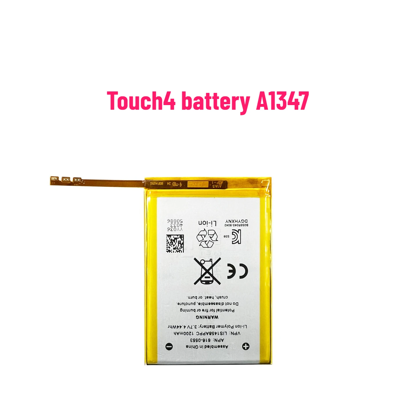 Фото Аккумулятор для iPod Touch 6-го и 7-го поколений, совместимый с Touch 5-го и 4-го поколений, встроенный аккумулятор A1367 A1421 A1574 A2178 №2