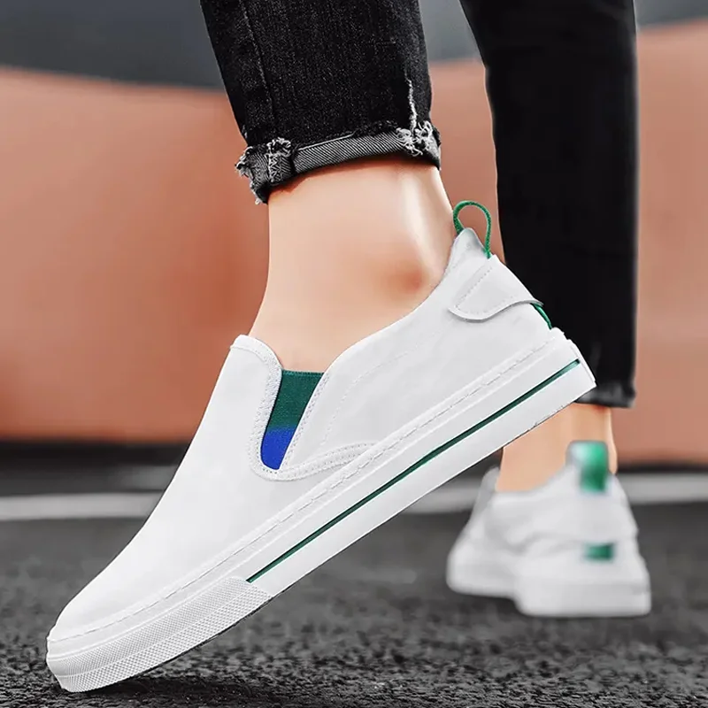 

Мужская модная Новая повседневная спортивная обувь; Низкие кроссовки без застежки для студентов; Модные простые удобные мужские лоферы на нескользящей подошве