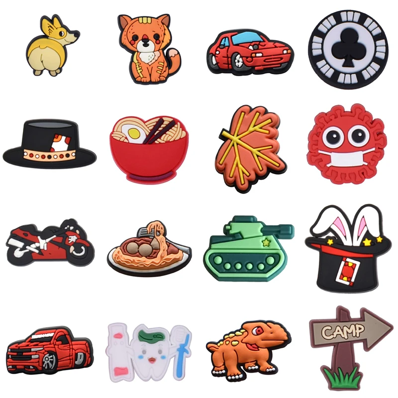 

Shoe Charms Accessories Fits for Crocs Single Sale 1pcs Decorations PVC Buckle for Kids Party Christmas Gifts Pins