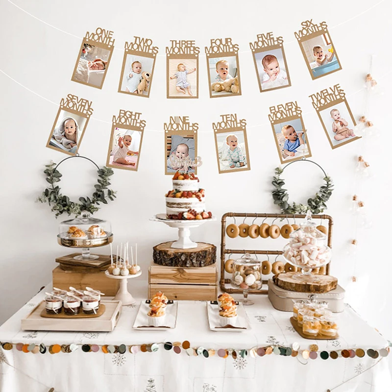 Фоторамка для новорожденных на день рождения 12 месяцев