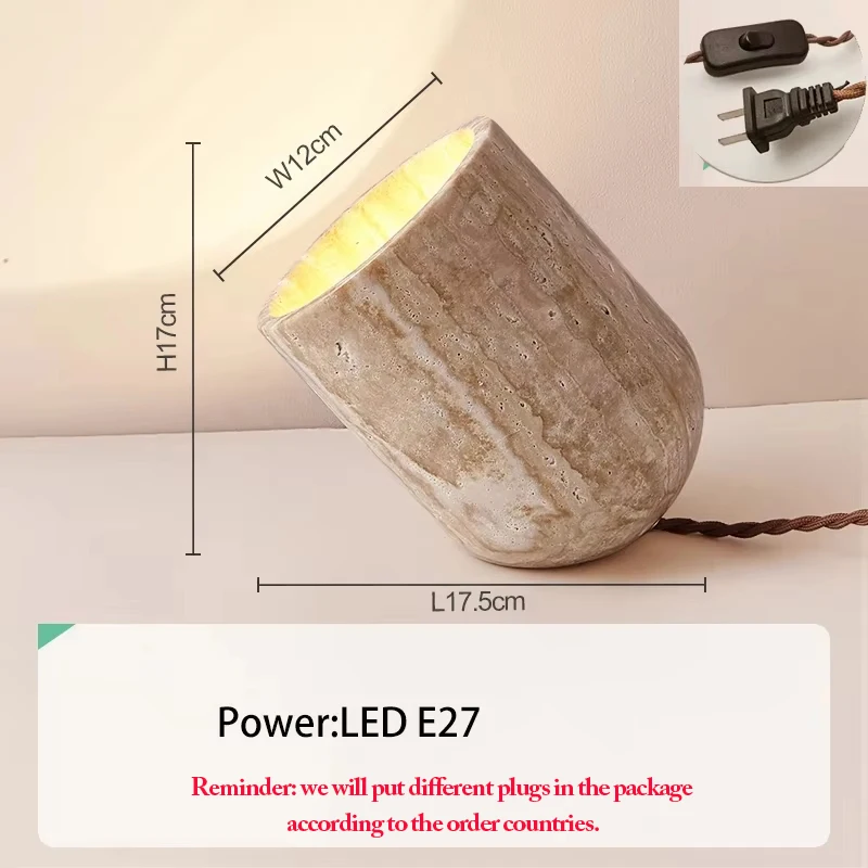 

Настольная лампа Chi Light Supplier из травертина