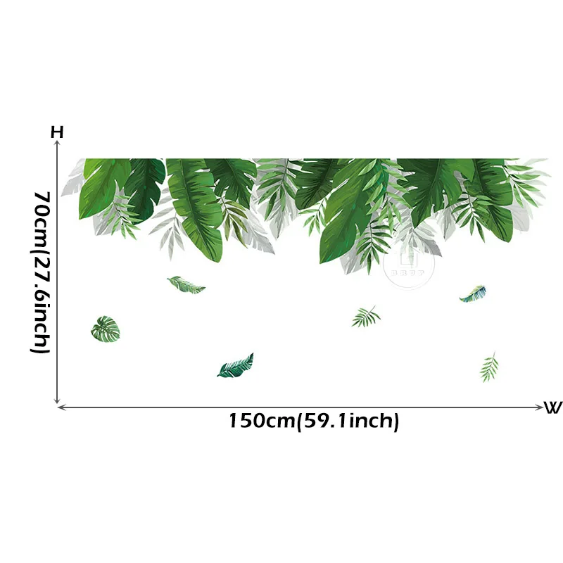 Hand Draw Painted 150cm Tall Large Giraffe Green Leaves Wall Stickers for Living Room Bedroom Murals Home Decor Removable Decals |