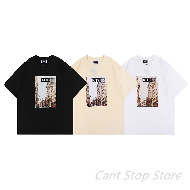 

2023 American tide brand Kith Express Train Tee male and female couples large size casual crewneck cotton short sleeve T-shirt