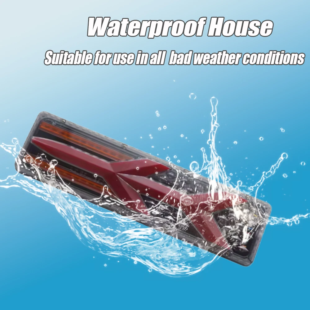 33 см/46 см 24 В светодиодный задний фонарь для прицепа стоп-сигнал динамический