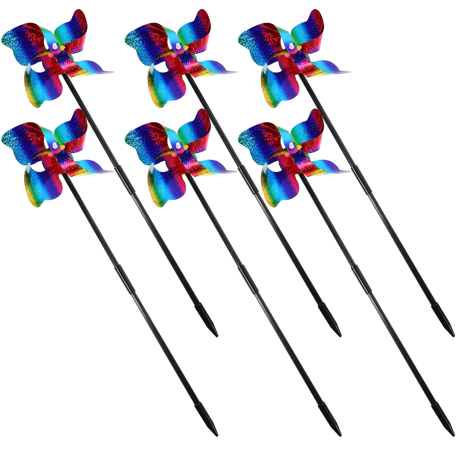 

6 Pcs Bird Windmill Rotating Outdoor Decor Spinners Garden Decorative Drive Birds Pinwheels Yard