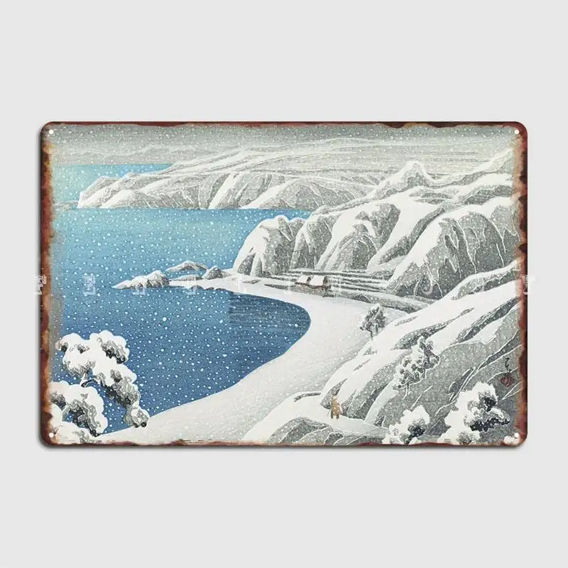 

Металлический плакат Snow At Nishimikawazaka, пластины для пещеры, паба, клуба, дома, классический жестяной плакат