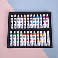 24-color Acrylic Paint Set 12ML Aluminum Tube Children's DIY Drawing Wall Painting With Safe Non-toxic Pigment Art Supplies