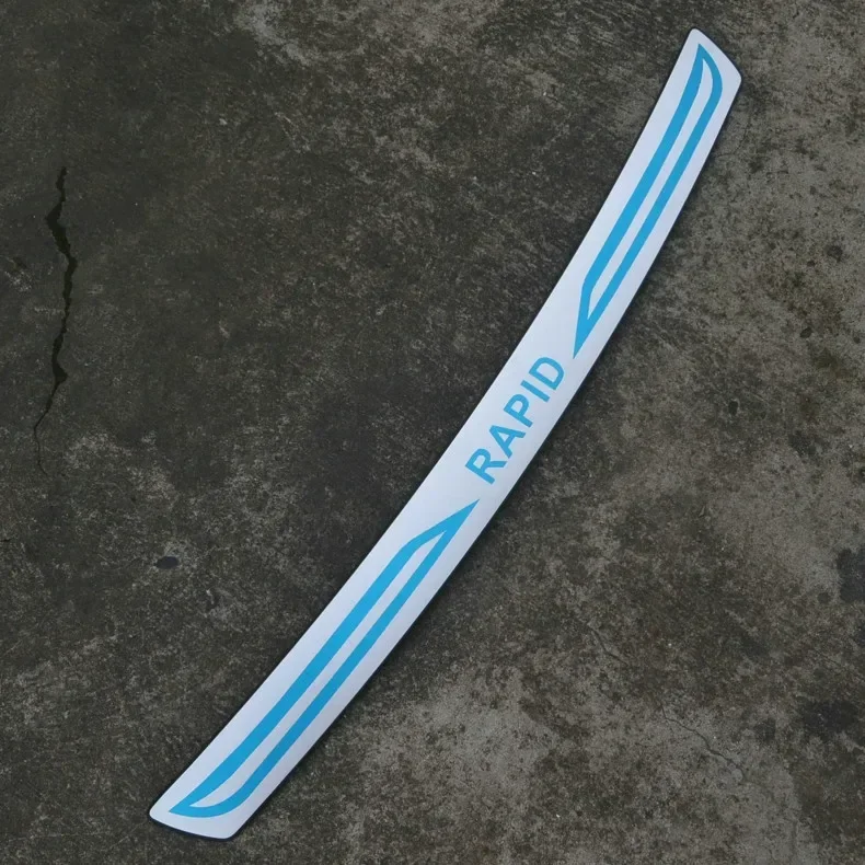 Для Skoda Rapid 2013-2019 автомобильный порог багажника из нержавеющей стали защита от