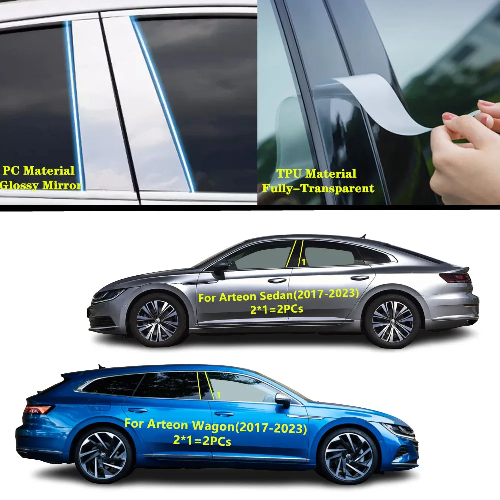 

Для VW Volkswagen Arteon Wagon/Sedan 2017-2023 автомобильный ТПУ/глянцевый зеркальный столб крышка дверная отделка оконная молдинговая наклейка