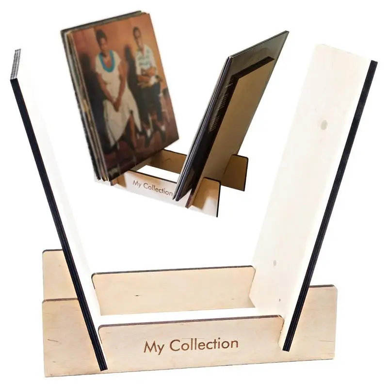 

Record Album Stand Wood Records Holder Stand Reusable Record Player Display Holder Durable Wood Record Rack For Various Albums