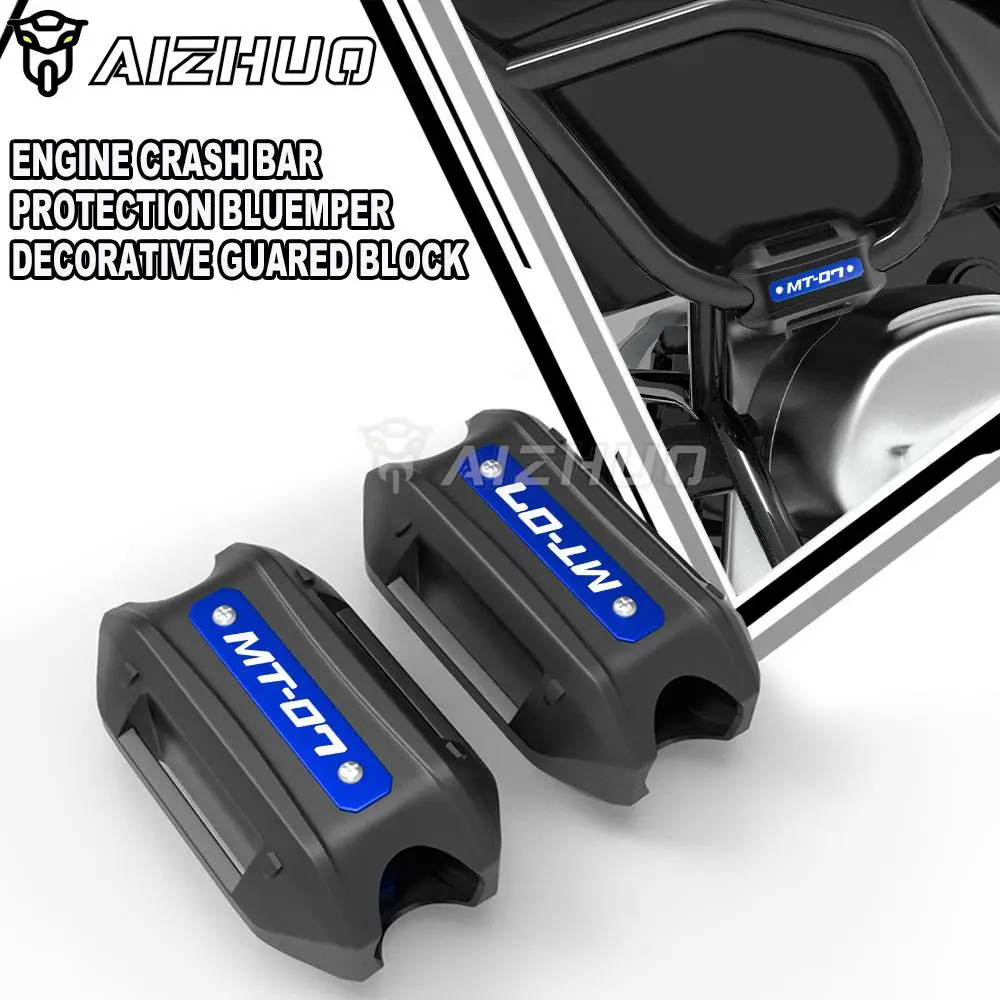 

For Yamaha MT07 MT 07 mt-07 FZ07 2014-2021 2022 Motorcycle 25mm Crash Bar Bumper Engine Guard Protection Decorative Block