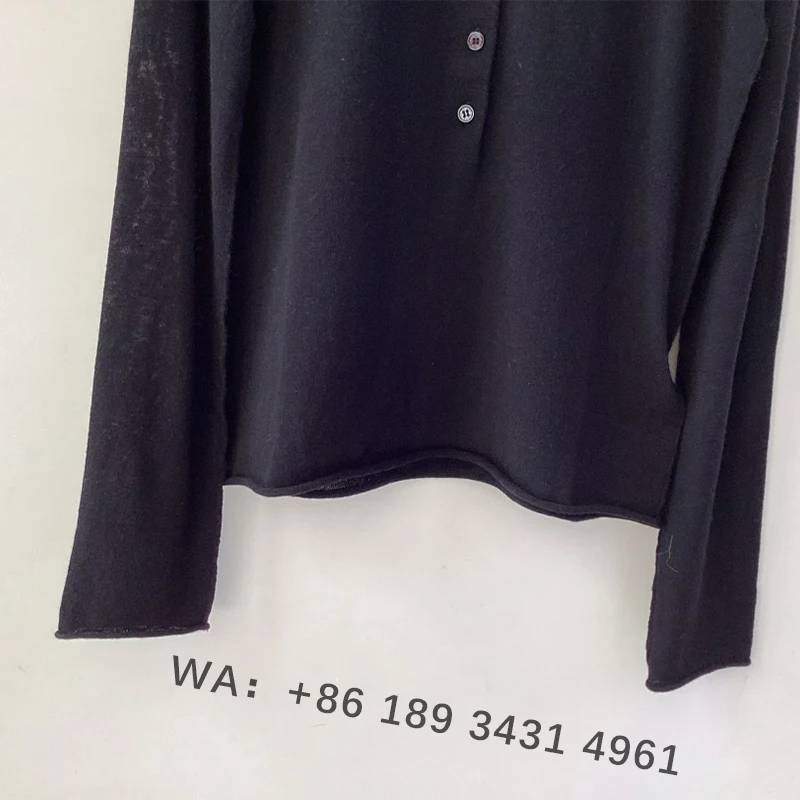 Zadig кашемировый свитер женский свободный черный трикотажный шикарный поло с