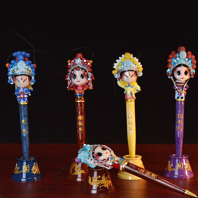 

Beijing Opera Face Ballpoint Pen Chinese Wind Q Version Of The Cartoon Opera Characters Pen Creative Souvenirs Office Supplies