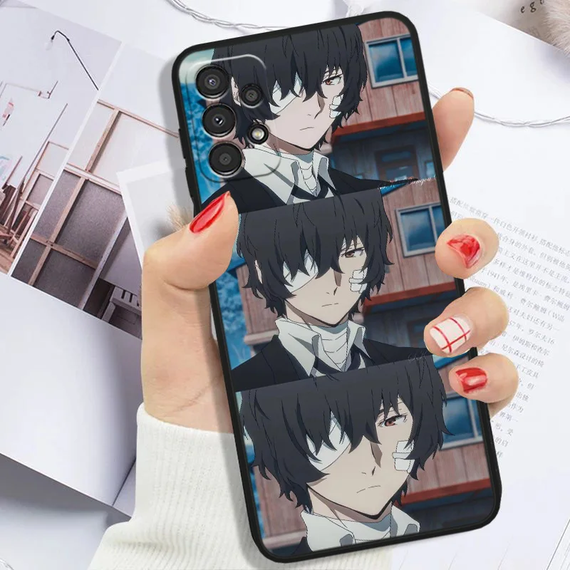 Черный телефонный чехол Bungo бродячие собаки для Samsung Galaxy S24 S23 S22 S21 S20 S10E Ultra Plus Lite FE