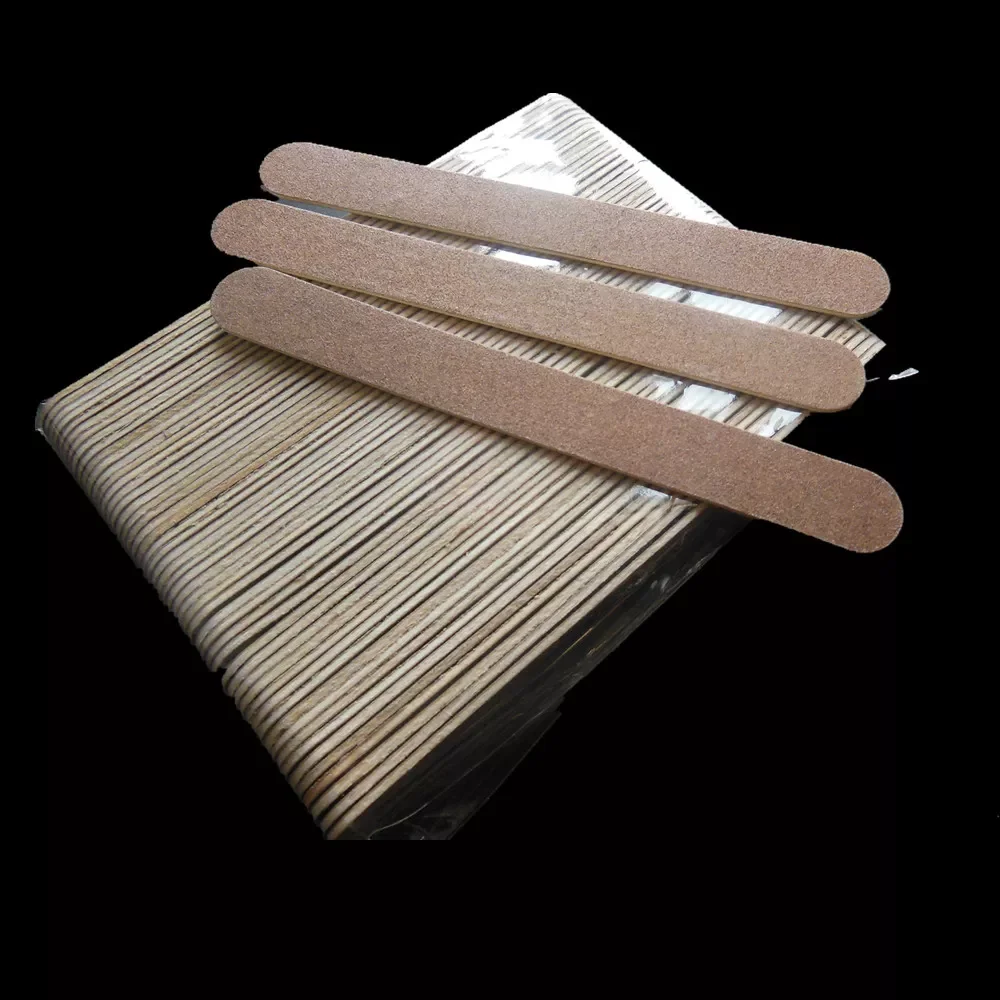 

Free Shipping 100 PCS wooden emery board Wood nail Files brown nail file Manicure tool 180/180