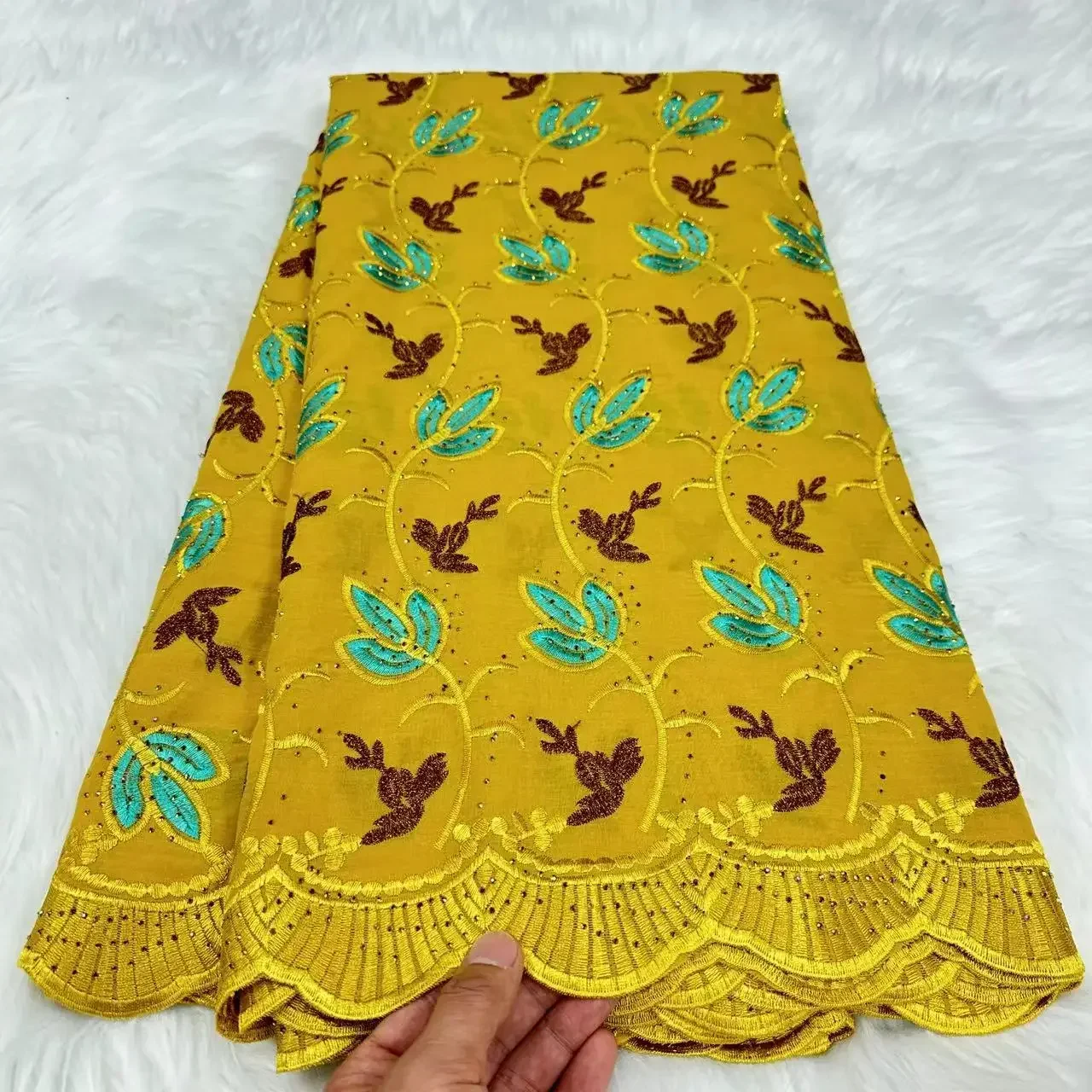 Черная африканская австрийская кружевная ткань в стиле Дубая 2024