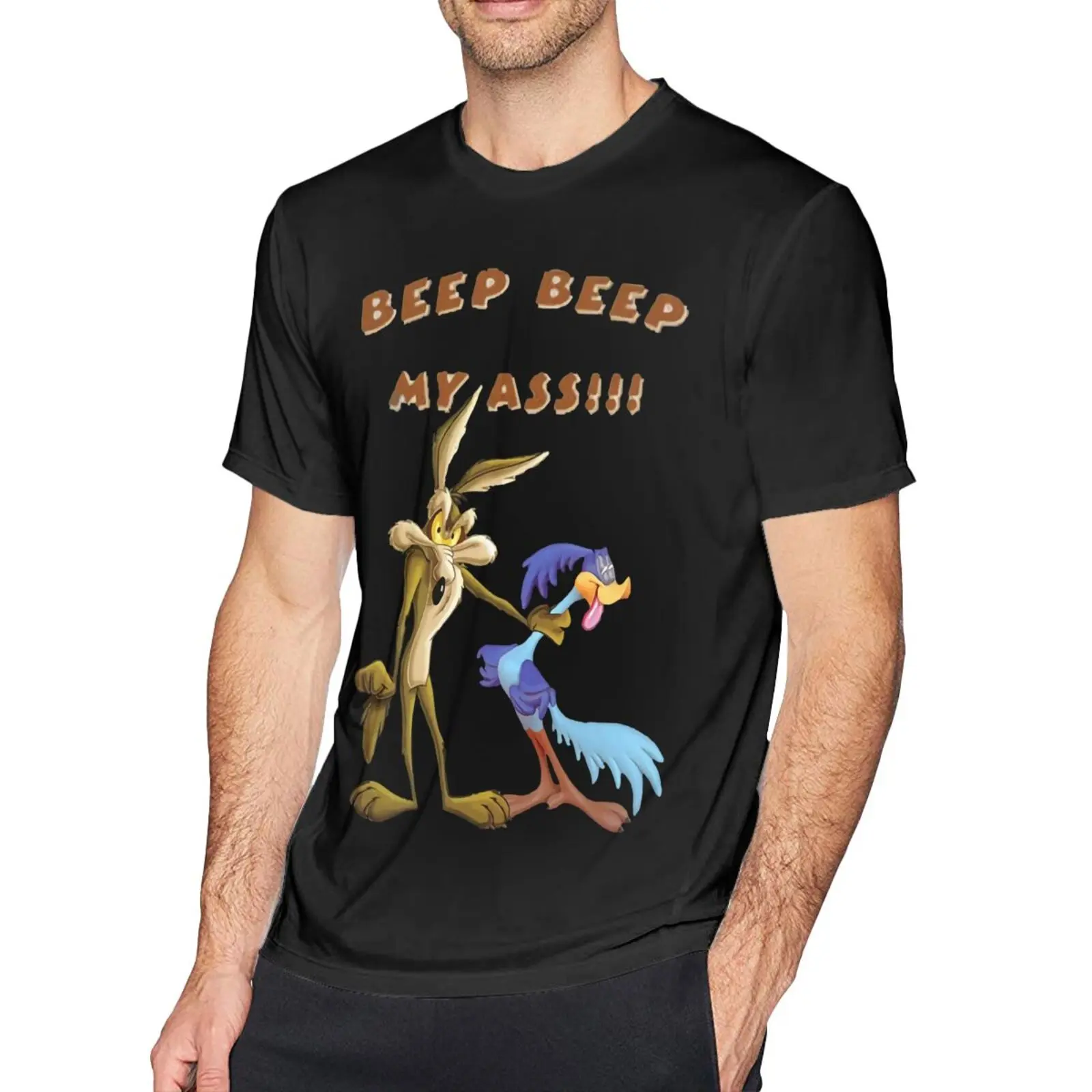 

Мужская футболка The Road Runner «Поймай Койота» 3257, винтажная женская футболка оверсайз, топы, футболки, аниме одежда, футболка для пар