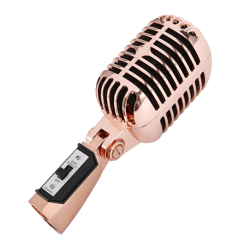 

Professional Wired Vintage Classic Microphone Dynamic Vocal Mic Microphone For Live Performance Karaoke