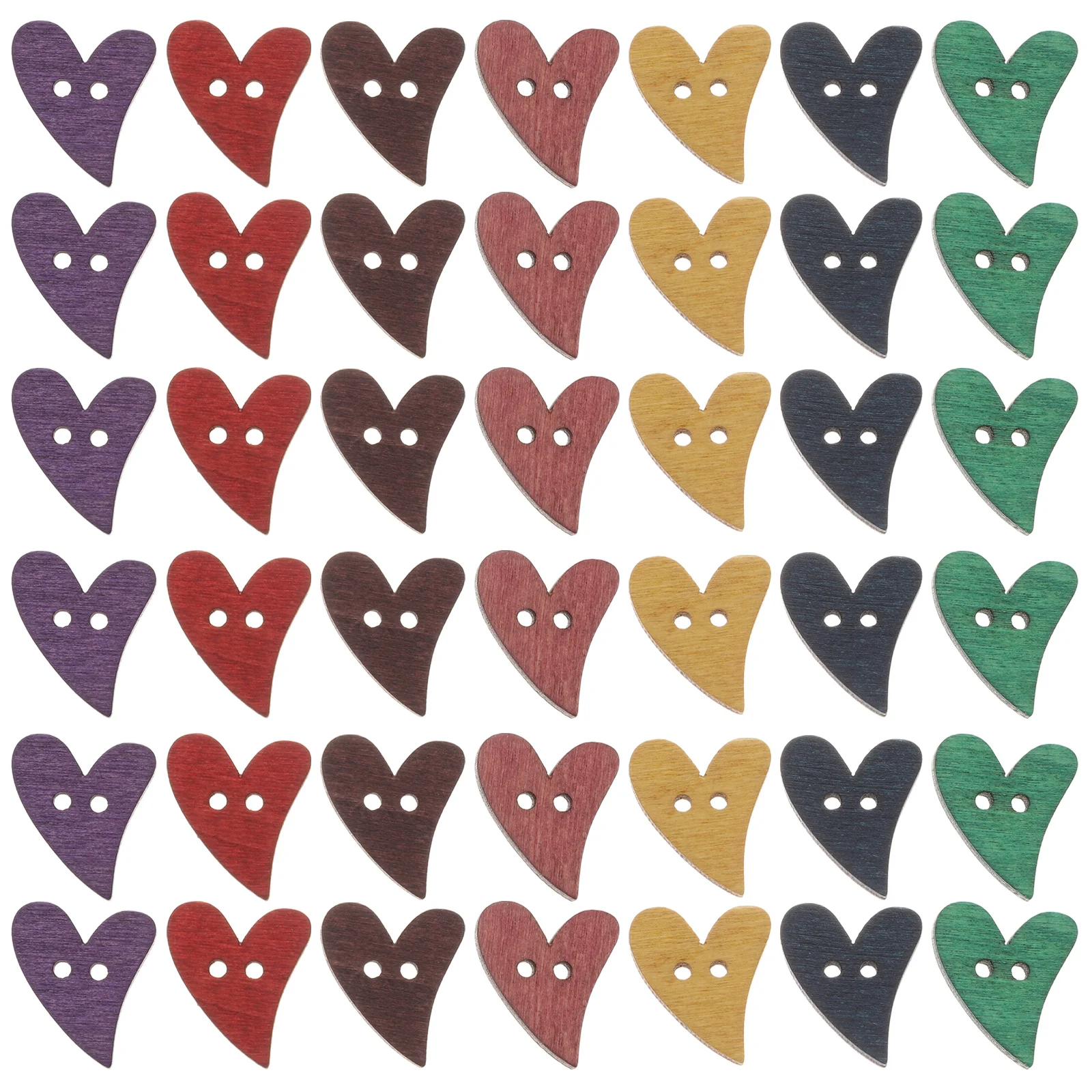 

100pcs Sewing Heart Buttons Craft 2 Holes Love Heart Shaped Buttons DIY Scrapbooking Clothing Supplies for Home Shop