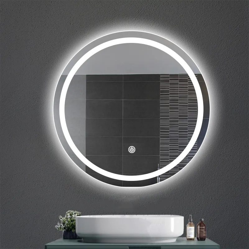 

Intelligent Led Bathroom Mirror Front Luminous Circular Bathroom Wall Mounted Vanity Mirror