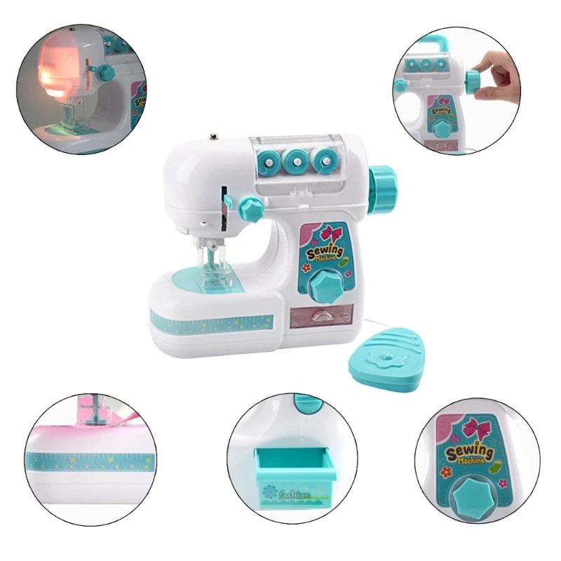 Y166 Детская электрическая швейная машина со светодиодной подсветкой ролевая игра