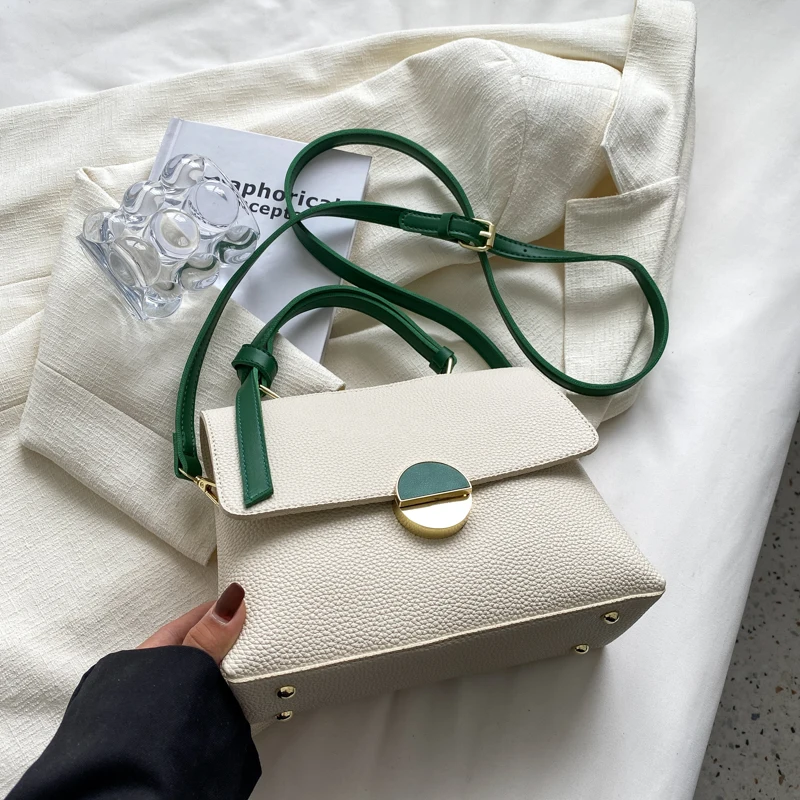 

2022 Female Luxury Brand Designer Hand Bags Small and Contrasting Colors Pu Leather Totes WomenShoulder Crossbody Handbags
