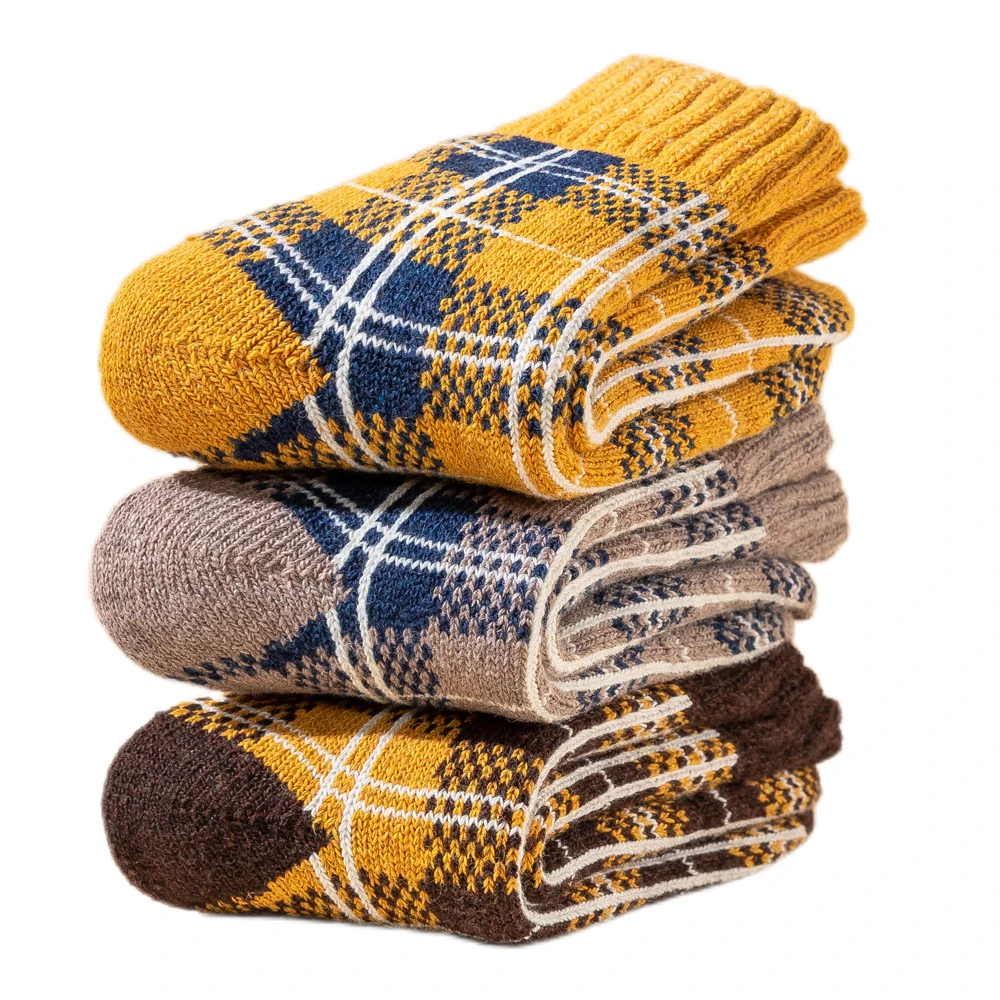 5 Pairs Wool Socks for Women Hiking Warm Super Thick Cozy Boot Winter Thermal Work Soft Middle Tube Ladies Crew Socks