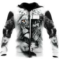 brand hoodie jesus tattoo 3d printing mens sweatshirt harajuku streetwear zipper pullover jacket casual sportswear model 41