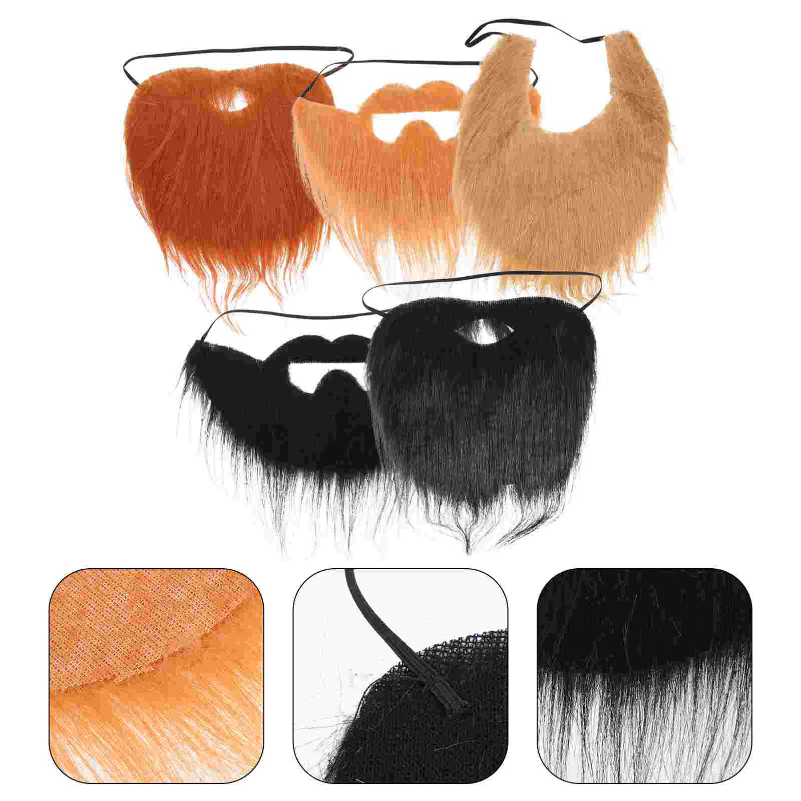 

Beard Fake Mustache Cosplay Men Santa Facial Hair Costume Beards Moustache Artificial Props Mustaches Party Man Novelty Faux