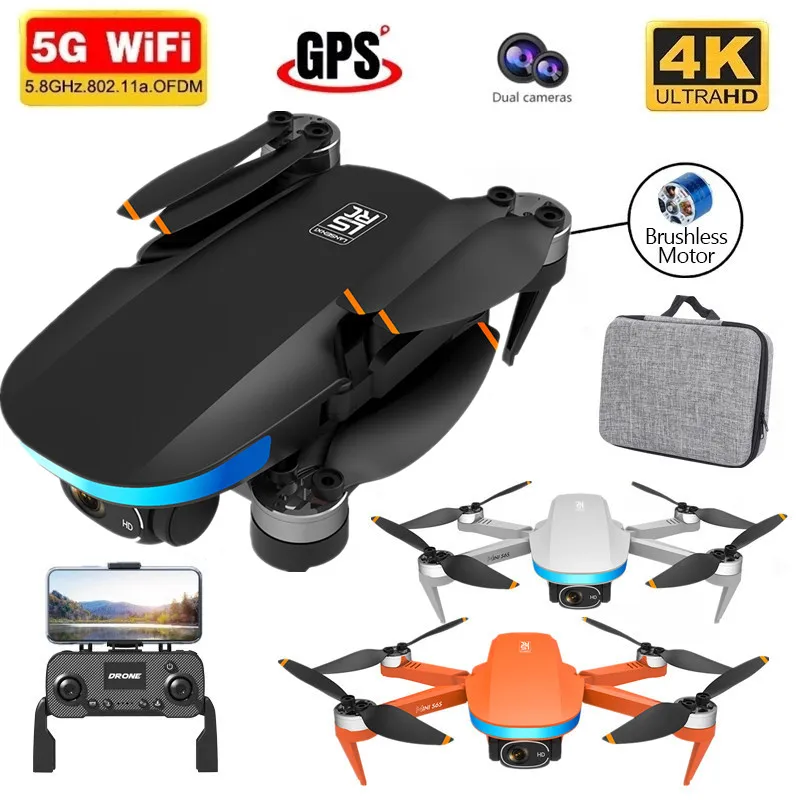 

L2023 New S6S 4K Mini Drone GPS 5G Wifi HD Camera EIS Camera Optical Flow Brushless Motor Foldable Quadcopter RC Helicopter Toy