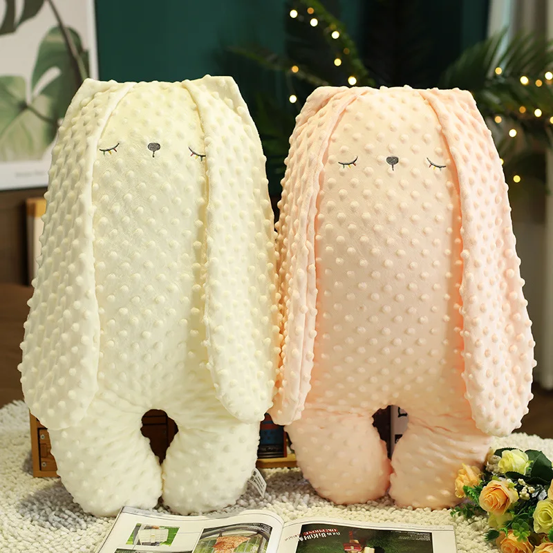 

Cute Soft Lying Rabbit Plush Toy Stuffed Animals Doll Cushion Pink Rabbit Throw Pillow Hug Cuddly Plushies