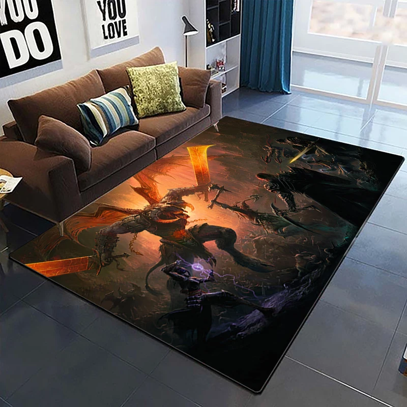 

Hot Game Diablo Art Printed Carpet for Living Room Large Coffee Rug Table Yoga Mat Home Decoration Mats Boho Rugs Dropshipping