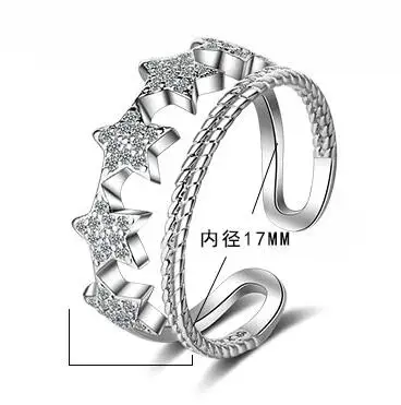 ГОРЯЧАЯ ПРОДАЖА кольцо со звездой из натурального серебра 925 пробы для женщин