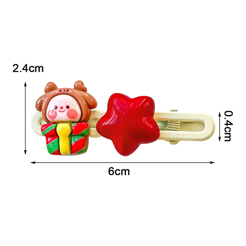 Рождественская заколка для волос с героями мультфильмов милый Санта-Клаус елка