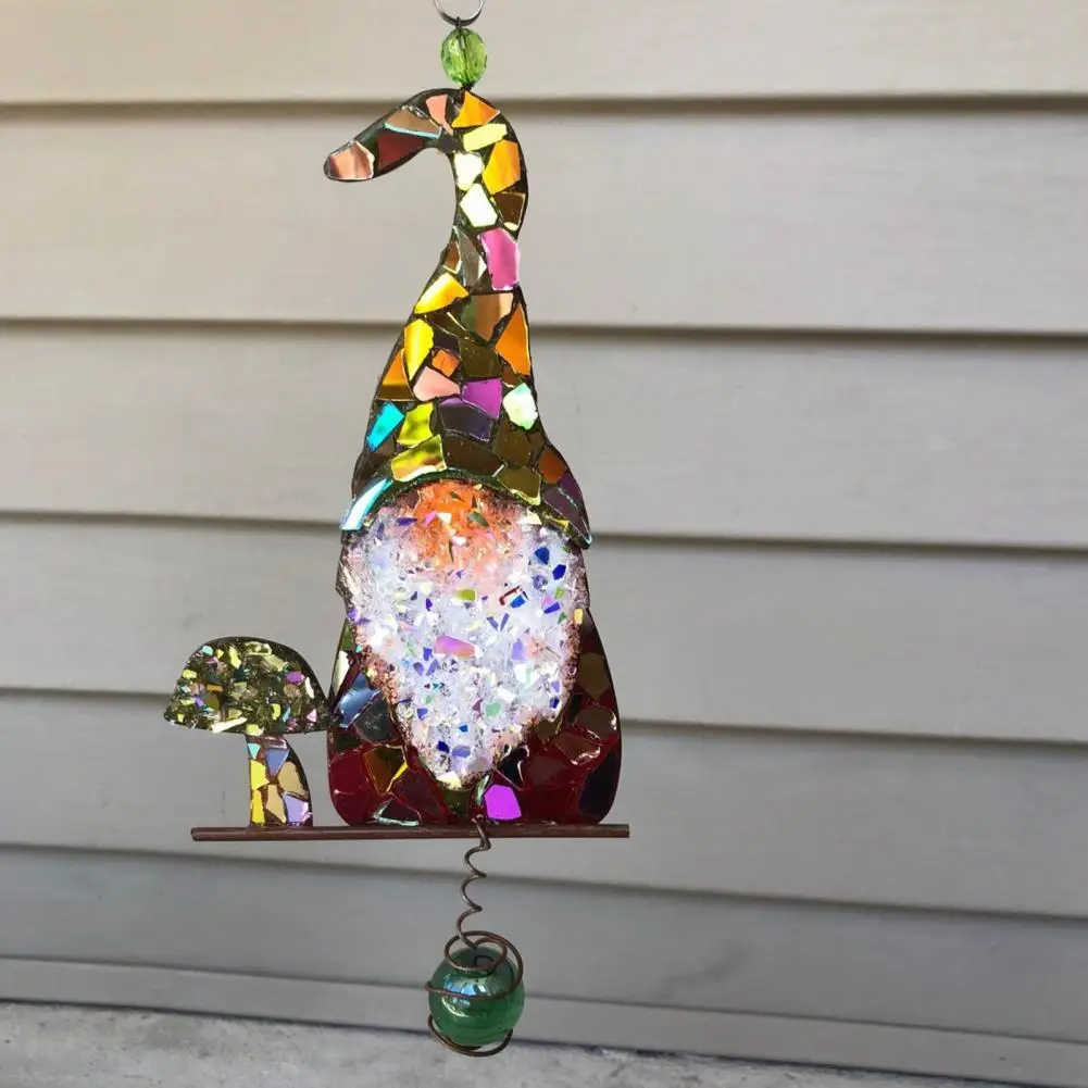 

Dwarf Sun Catcher Shiny Gnome Ornament Precisely Detail Gnome Sun Catcher