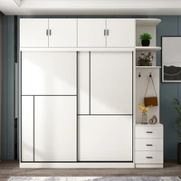 nordic sliding door wardrobe simple modern assembly household bedroom sliding door wardrobe small family storage cabinet