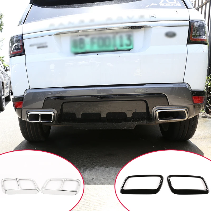 

Накладка на горло автомобиля для Land Rover Range Rover Sport 2018 + аксессуары из нержавеющей стали, накладка на выхлопную трубу, отделка, украшение автом...