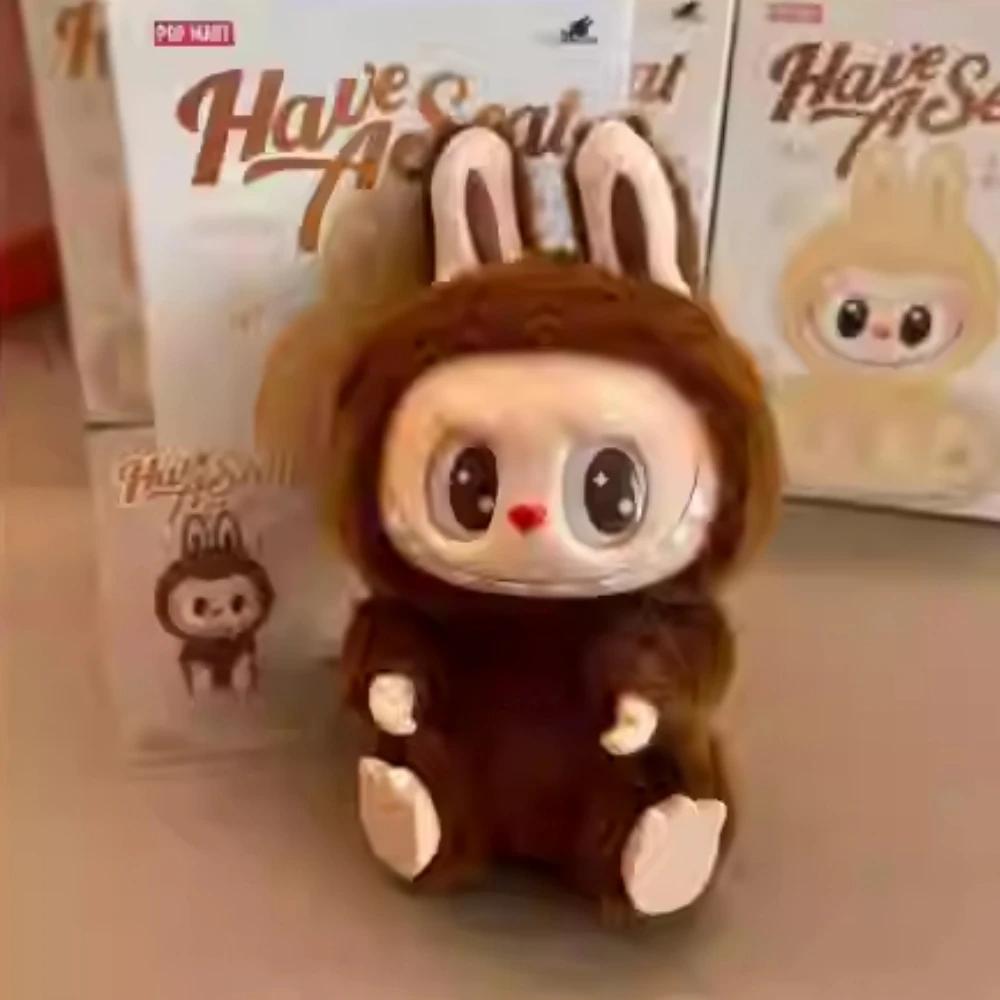 Подлинная оригинальная Labubu сидячая вечеринка кролик виниловая макарон II 2 слепая